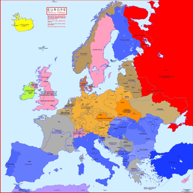 Hisatlas Mapa De Europa 1945