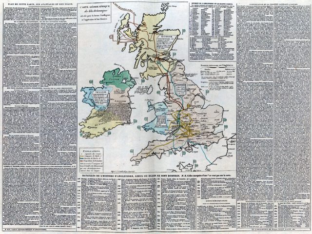 History and Geography Map of the British Islands