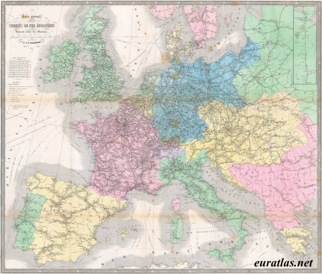 Europes Railway Network in 1840 and 1870 – Mapping Globalization
