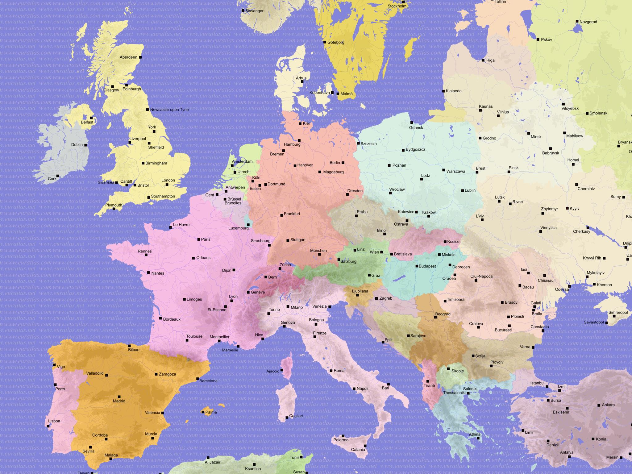 Europe Map Hd Image Download - Map of world
