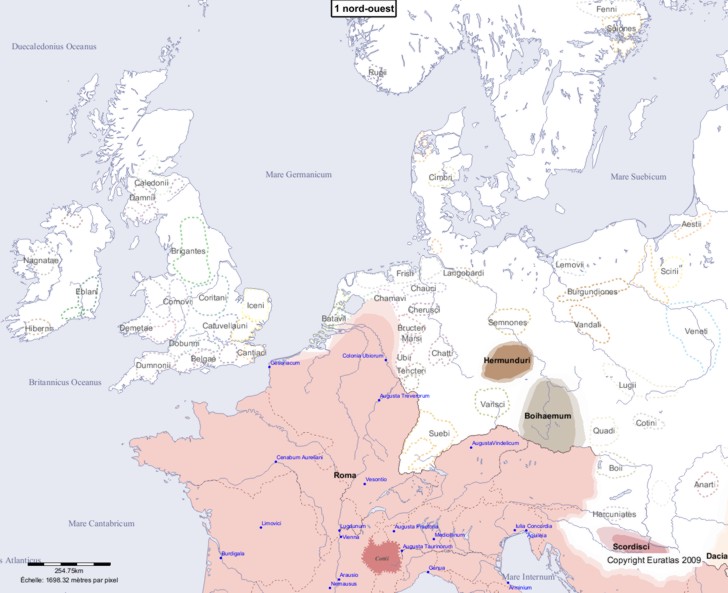 Euratlas Periodis Web - carte d'Europe 1 nord-ouest