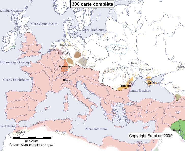 Euratlas Periodis Web - carte de l'Europe en 300