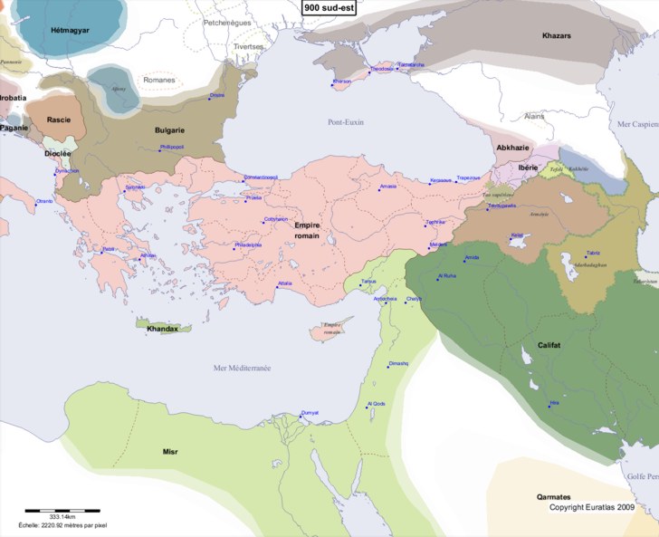 Euratlas Periodis Web - carte d'Europe 900 sud-est