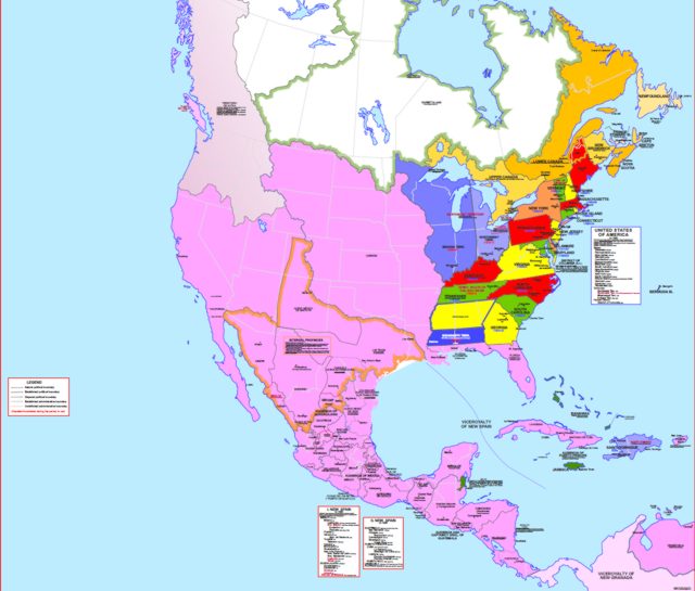 Map Of America In 1800 Hisatlas   Map of North America 1781 1800