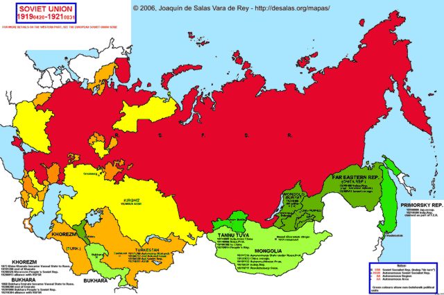 Hisatlas - Map of Soviet Union 1919-1921
