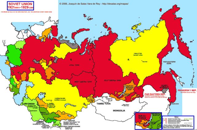 Hisatlas - Map of Soviet Union 1921-1929