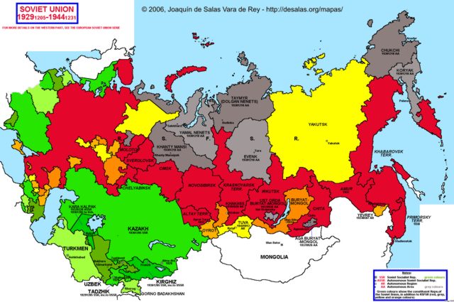 Hisatlas - Map of Soviet Union 1929-1944